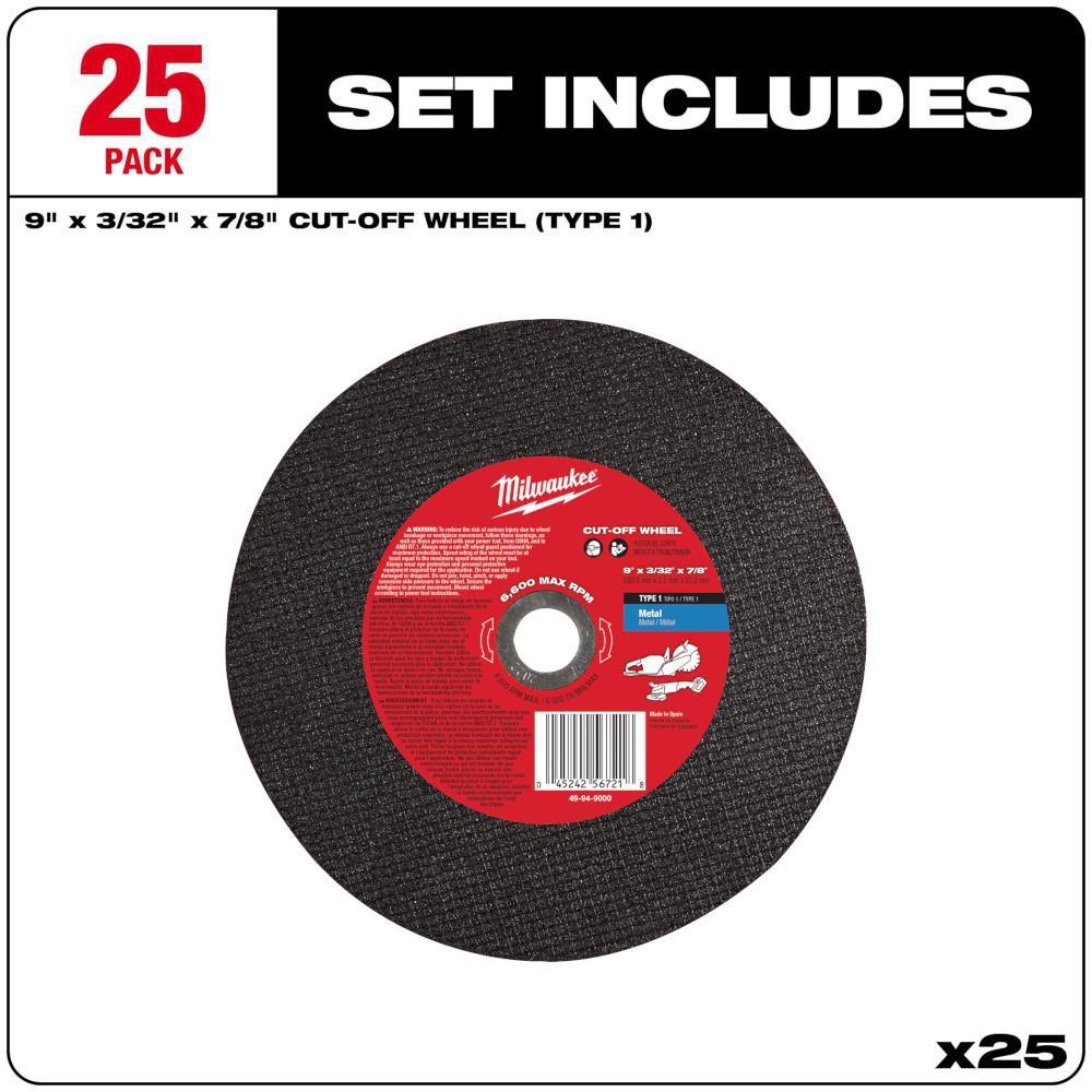 Milwaukee® 9 in. Cut Off Wheel 