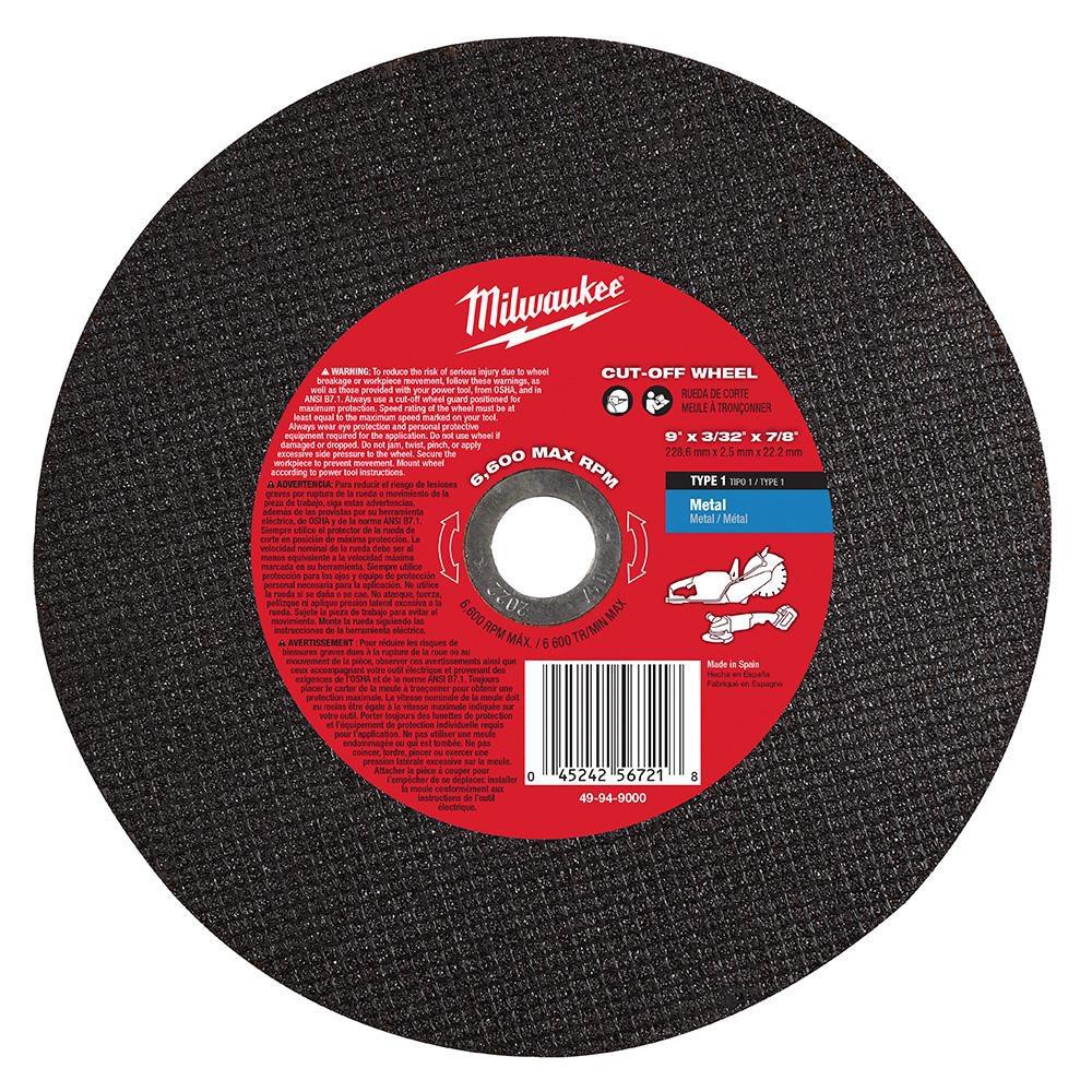 Milwaukee® 9 in. Cut Off Wheel 