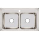 Elkay Lustrous Satin 33 x 19-1/2 in. Stainless Steel Double Bowl Drop-in Kitchen Sink in Lustrous Satin 