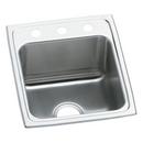 2 Hole Single Bowl Top Mount Bar Sink in Lustrous Highlighted Satin