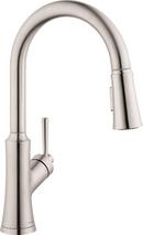 Single Handle Pull Down Kitchen Faucet in Steel Optic