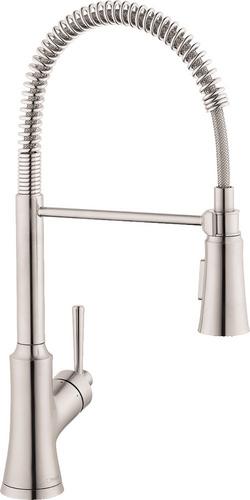 Single Handle Pull Down Kitchen Faucet in Steel Optic