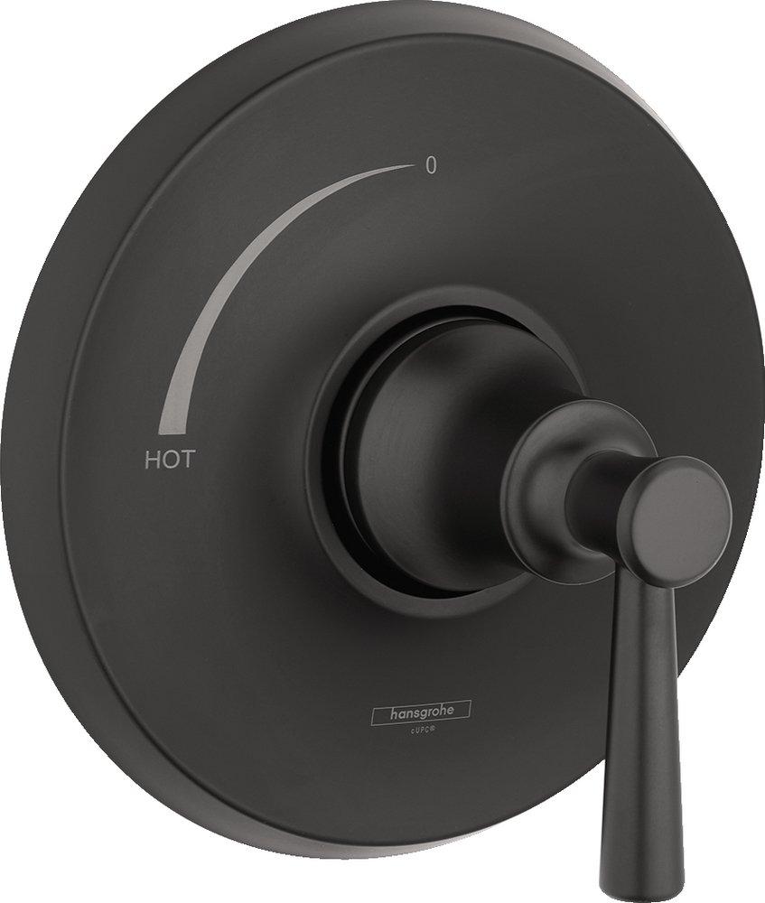 Hansgrohe Matte Black Single Handle Wall Mount Bathroom Sink Faucet Lever 