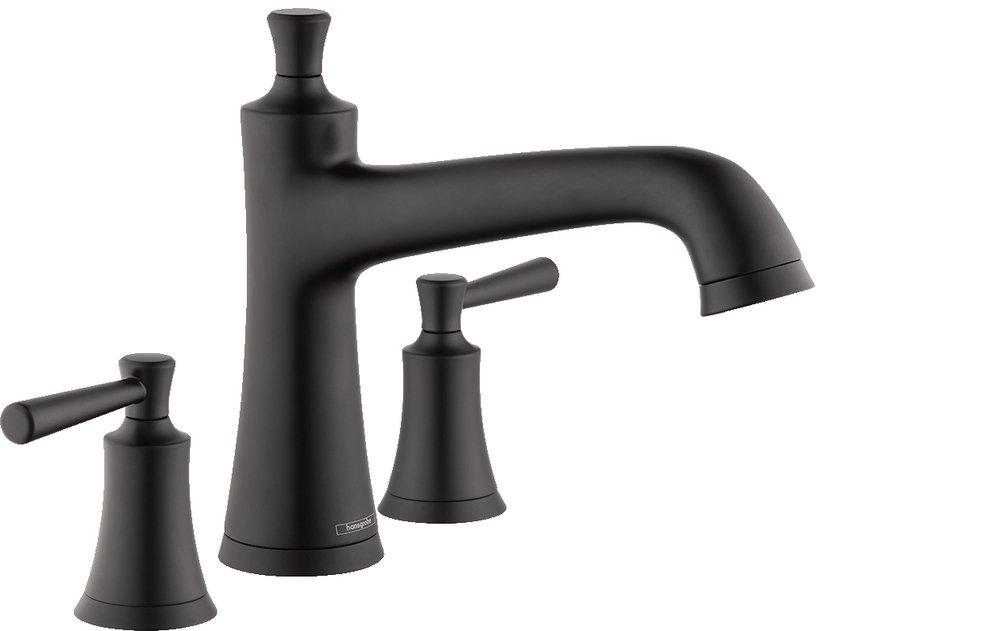 Hansgrohe Matte Black Two Handle Roman Tub Faucet with Trim 