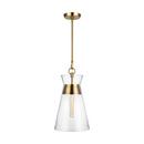 100W 1-Light Medium E-26 Incandescent Pendant Light in Burnished Brass