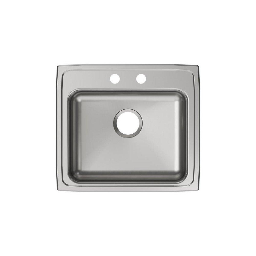 Elkay Lustrous Satin 22 x 19-1/2 in. Stainless Steel Single Bowl Drop-in Kitchen Sink in Lustrous Satin 