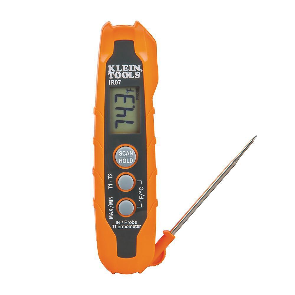 Klein Tools Orange Dual IR and Probe Thermometer 