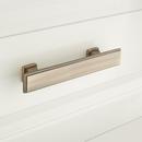 1/2 x 8 in. Brass Cabinet Pull in Brushed Brass