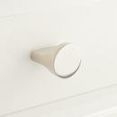 1-1/4 in. Brass Round Cabinet Knob in Polished Nickel