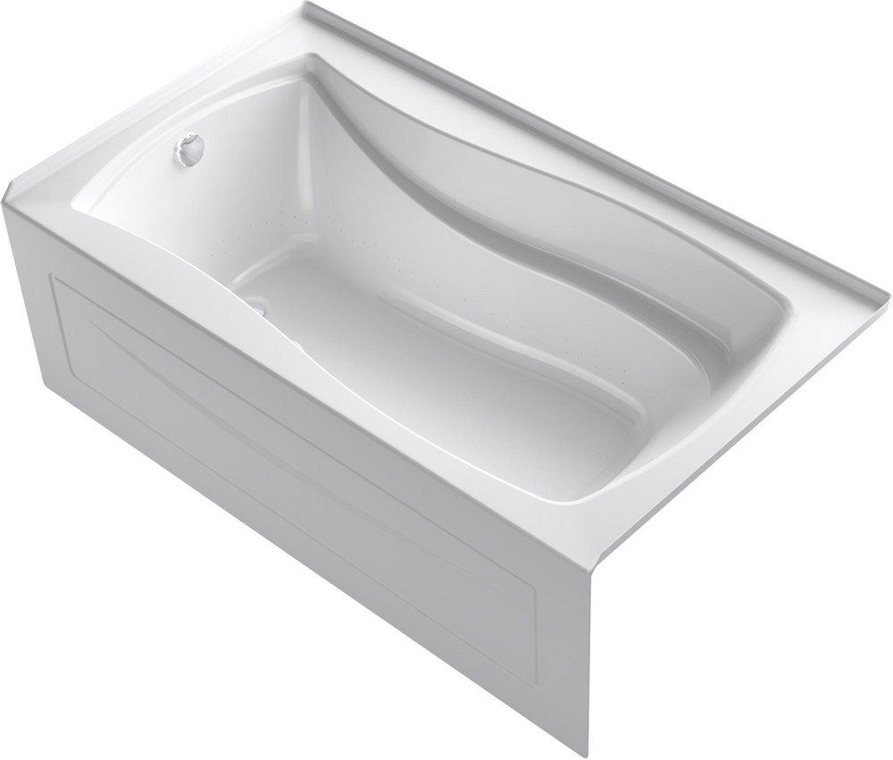 KOHLER White 66 x 35-15/16 in. Air Bath Drop-In Bathtub with Left Drain 