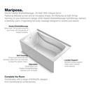 KOHLER White 66 x 35-15/16 in. Air Bath Drop-In Bathtub with Left Drain 