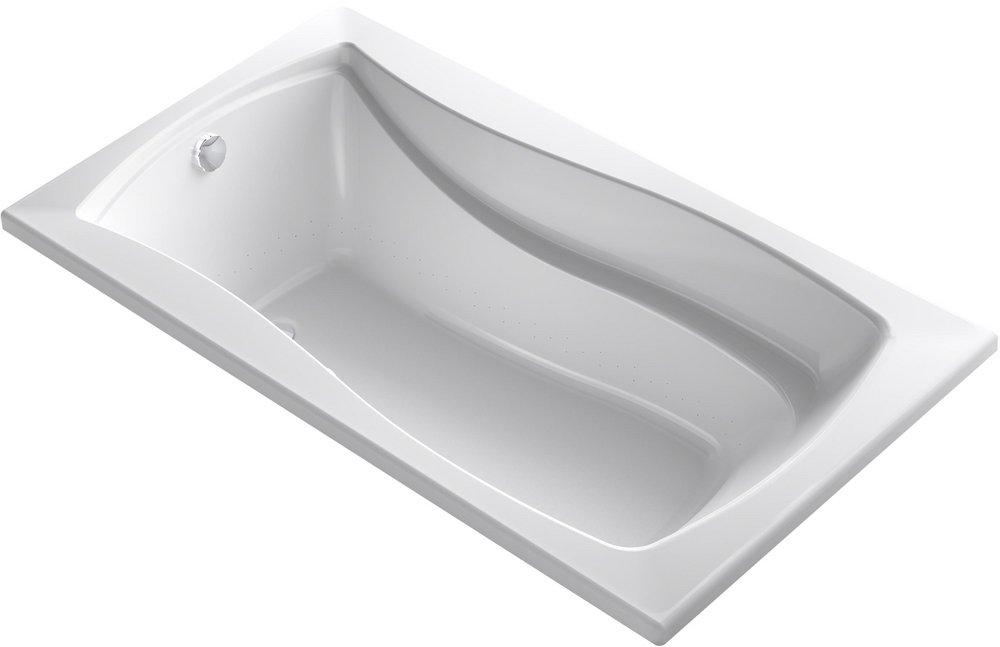KOHLER White 66 x 36 in. Air Bath Drop-In Bathtub with End Drain 