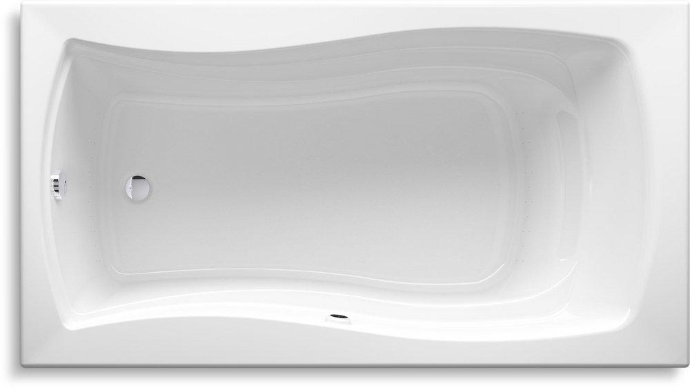 KOHLER White 66 x 36 in. Air Bath Drop-In Bathtub with End Drain 