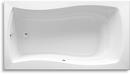 KOHLER White 66 x 36 in. Air Bath Drop-In Bathtub with End Drain 