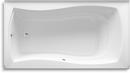White 66 x 35-15/16 in. Air Bath Alcove Bathtub with Left Drain 