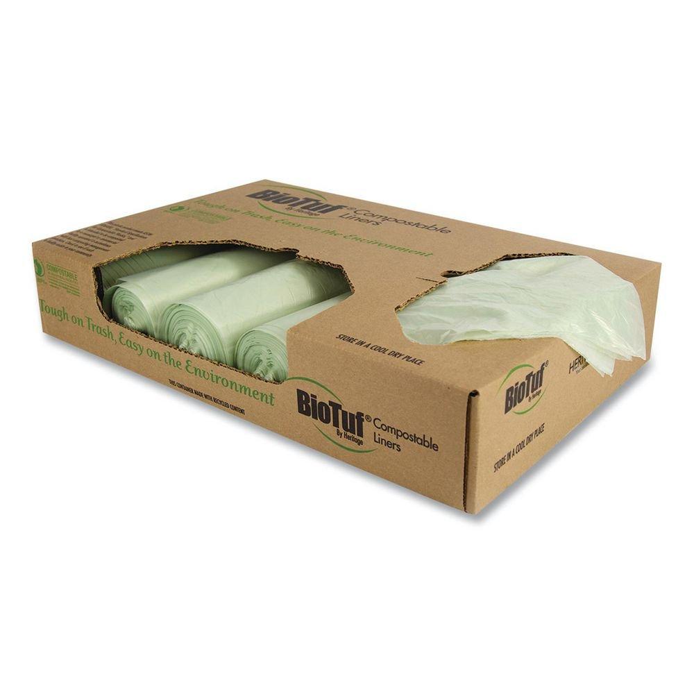 Heritage Bag Company Green 24 x 32 in. 0.88 mil Plastic Compostable Liner in Green (Case of 200) 