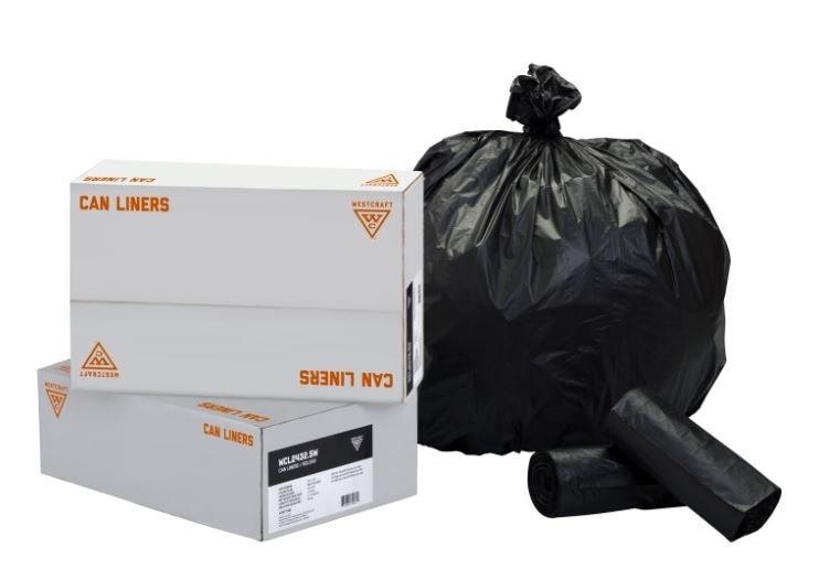 Westcraft Black 46 in. x 1.5 mil Can Liner in Black (Case of 100) 