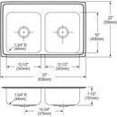 Elkay Brushed Satin 33 x 22 in. Stainless Steel Double Bowl Drop-in Kitchen Sink in Brushed Satin 