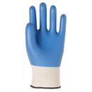 Banom Blue Nitrile Coated Cut Resistance Knitwrist Gloves in Blue and White 