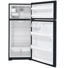 GE&reg; Black 28 in. 17.53 cu. ft. Freezer on Top Refrigerator 
