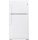 GE&reg; White 32-3/4 in. 21.9 cu. ft. Top Mount Freezer Refrigerator