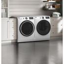 GE&reg; White 32 in. 4.8 cu. ft. Electric Front Load Washer 
