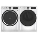 GE&reg; White 32 in. 4.8 cu. ft. Electric Front Load Washer 