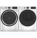 GE&reg; White 32 in. 4.8 cu. ft. Electric Front Load Washer 