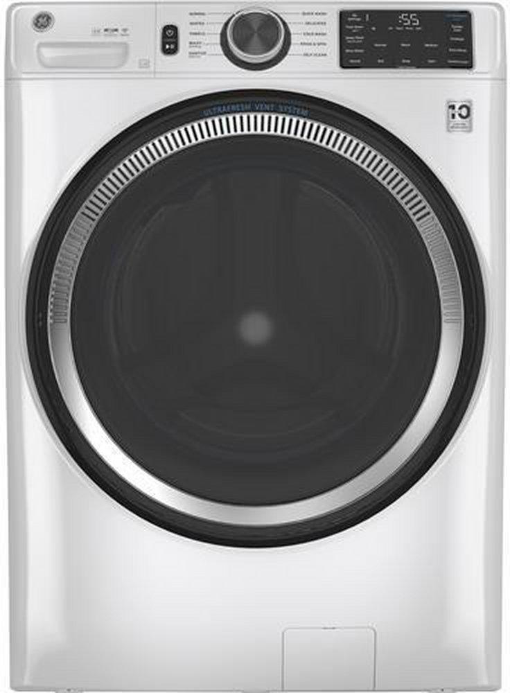 GE® White 32 in. 4.8 cu. ft. Electric Front Load Washer 