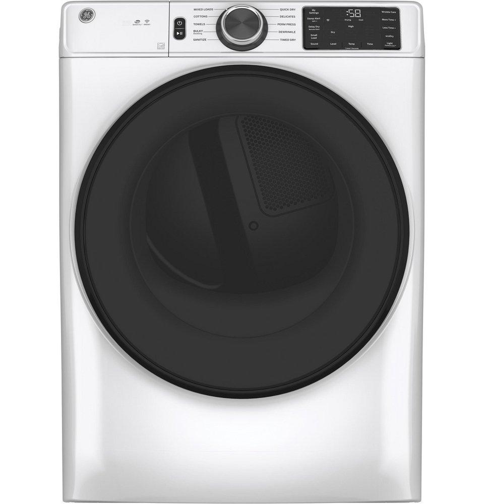 GE® White on White 28 in. 7.8 cu. ft. Gas Dryer 