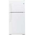 GE&reg; White 29-3/4 in. 13.59 cu. ft. Freezer on Top Refrigerator 