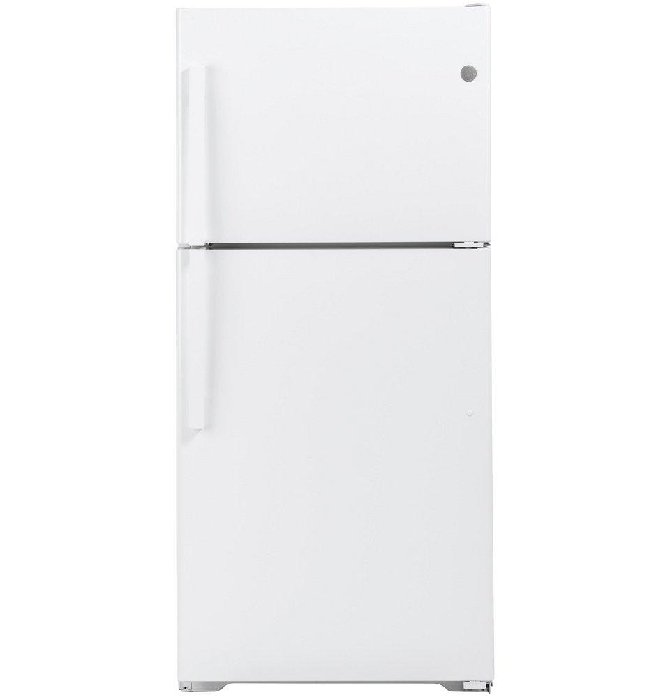 GE&reg; White 29-3/4 in. 19.2 cu. ft. Freezer on Top Refrigerator 