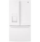 GE&reg; White 35-3/4 in. 25.6 cu. ft. French Door Refrigerator 