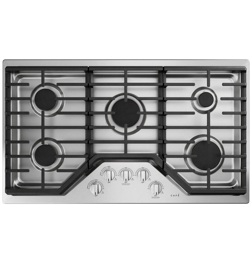 Cafe&trade; Stainless Steel/Brushed Stainless 5 Burner Sealed Cooktop 
