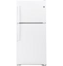 GE&reg; White 29-3/4 in. 19.1 cu. ft. Freezer on Top Refrigerator 