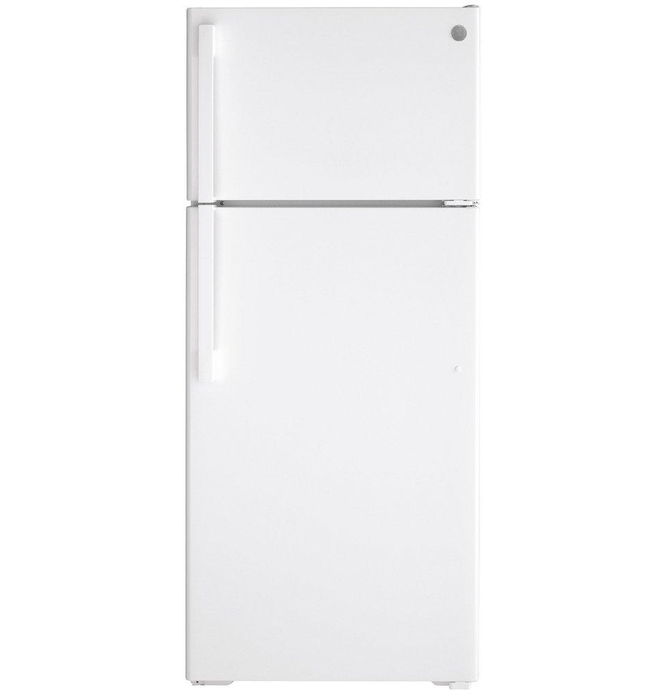 GE&reg; White 28 in. 17.5 cu. ft. Top Mount Freezer Refrigerator 