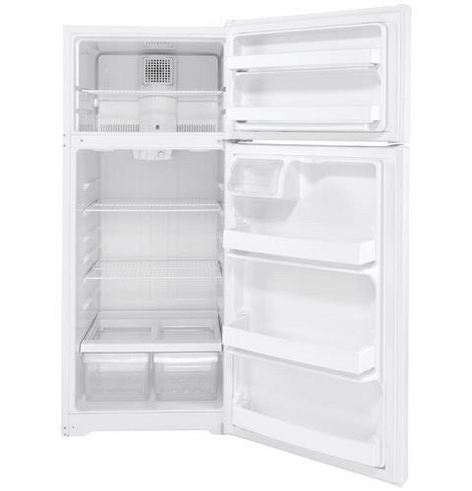 GE&reg; White 28 in. 17.5 cu. ft. Top Mount Freezer Refrigerator 