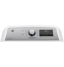 GE&reg; White on White/Silver 27 in. 7.4 cu. ft. Electric Dryer 