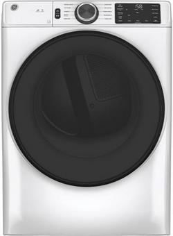 28 in. 7.8 cu. ft. Electric Dryer in White on White