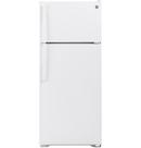 GE&reg; White 28 in. 17.5 cu. ft. Freezer on Top Refrigerator 