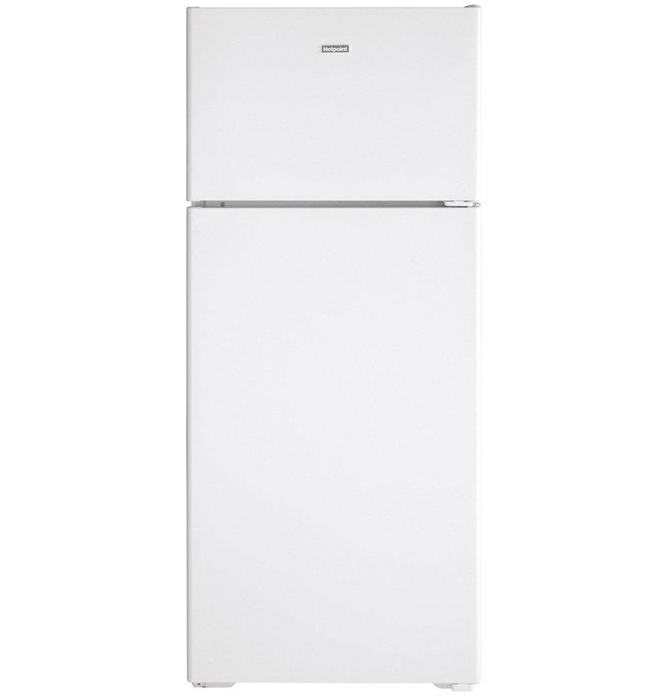 Hotpoint&reg; White 28 in. 13.49 cu. ft. Top Mount Freezer Refrigerator 