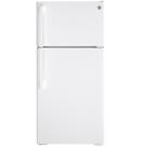 GE&reg; White 28 in. 15.6 cu. ft. Freezer on Top Refrigerator 