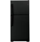GE&reg; Black 29-3/4 in. 19.2 cu. ft. Freezer on Top Refrigerator 