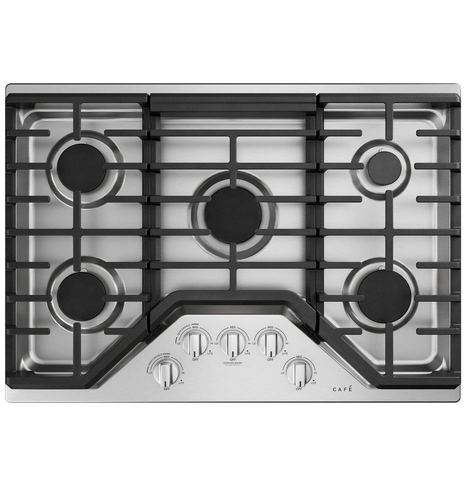 Cafe&trade; Stainless Steel/Brushed Stainless 5 Burner Sealed Cooktop 