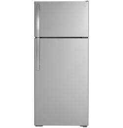 Energy Star 28" W Freestanding 17.5 Cu Ft Top Freezer Refrigerator with Ice Maker in Stainless Steel