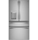 GE® Fingerprint Resistant Stainless Steel 35-5/8 in. 27.9 cu. ft. Bottom Mount Freezer and French Door Refrigerator 