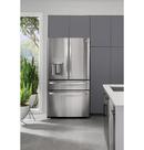 GE® Fingerprint Resistant Stainless Steel 35-5/8 in. 27.9 cu. ft. Bottom Mount Freezer and French Door Refrigerator 