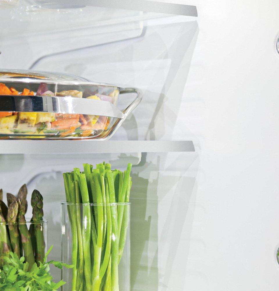 GE Profile™ Fingerprint Resistant Stainless Steel 35-3/4 in. 22.1 cu. ft. Bottom Mount Freezer,Counter Depth and French Door Refrigerator 