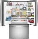GE Profile™ Fingerprint Resistant Stainless Steel 35-3/4 in. 22.1 cu. ft. Bottom Mount Freezer,Counter Depth and French Door Refrigerator 