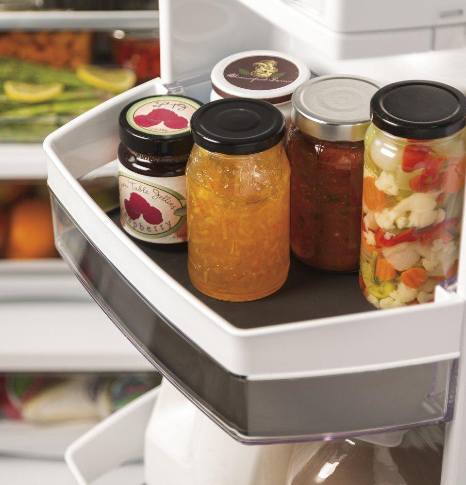 GE Profile™ Fingerprint Resistant Stainless Steel 35-3/4 in. 22.1 cu. ft. Bottom Mount Freezer,Counter Depth and French Door Refrigerator 